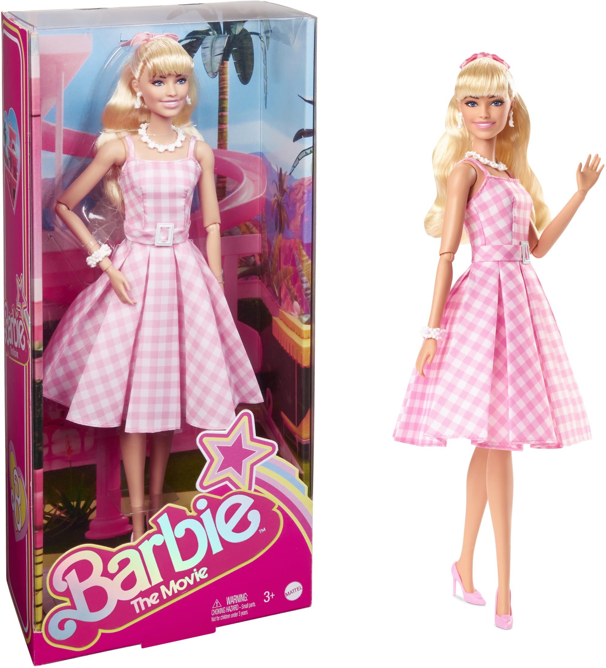 Barbie The Movie Collectible Doll, Margot Robbie As Barbie in Pink Gingham Dress